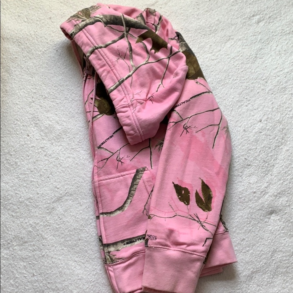 Real tree zip up hoodie
